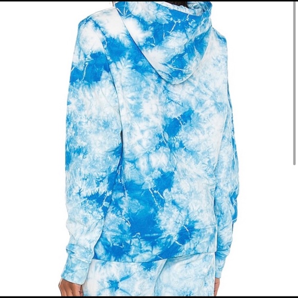 NWT Frankie’s Bikinis Aiden Hoodie in Blue Ocean Tie Dye - Picture 11 of 11